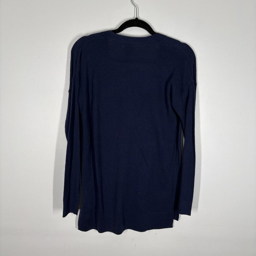 Old Navy Women S Navy Blue Lightweight V-Neck Button Up Boyfriend Cardigan NWT - Picture 9 of 9
